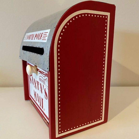 Christmas decor North Pole Santa Mailbox Red and White - Picture 6 of 6